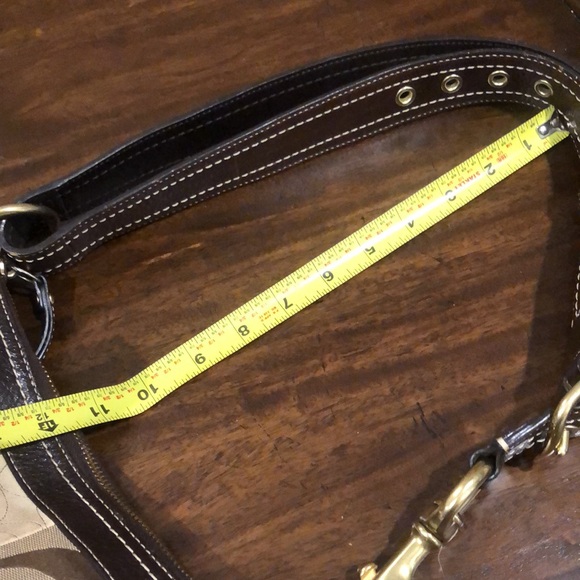 COACH Patchwork Top Zipper Crossbody Shoulder Bag Animal Print Brown Lining - Picture 9 of 17